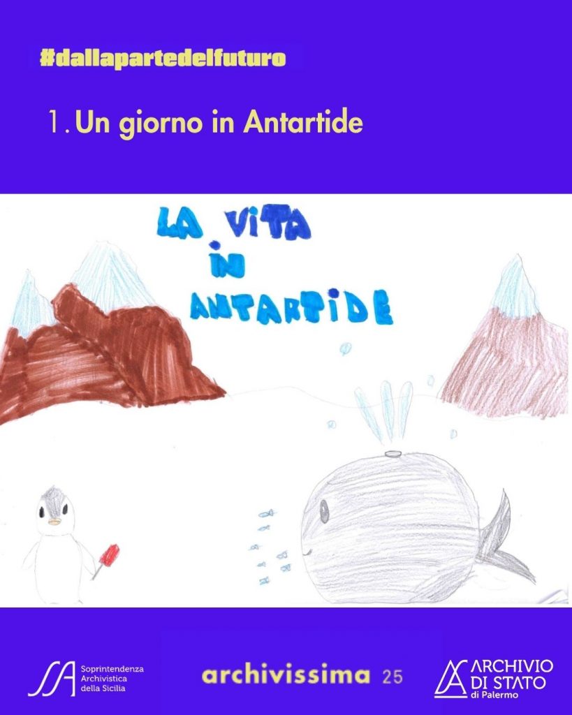 Archivissima 2025. Copertina del racconto Un giorno in Antartide